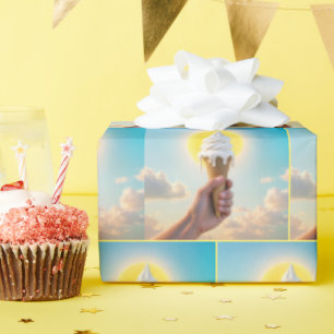 Papel De Presente Coloque o Sorvete no Sol Quente