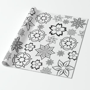 Papel De Presente "Colora-me" flores
