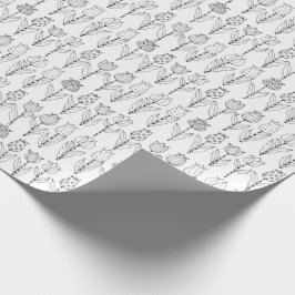 Papel De Presente Colora seu próprio teste padrão das tulipas