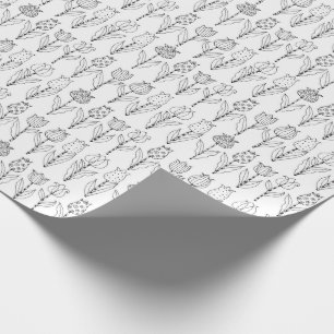 Papel De Presente Colora seu próprio teste padrão das tulipas