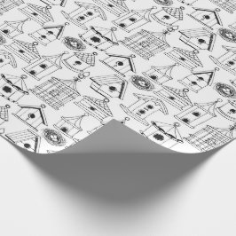 Papel De Presente Colora seus próprios Birdhouses encantadores