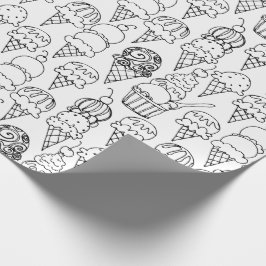 Papel De Presente Colora seus próprios cones do sorvete