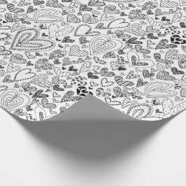 Papel De Presente Colora seus próprios corações do dia dos namorados