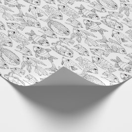 Papel De Presente Colora seus próprios peixes tropicais