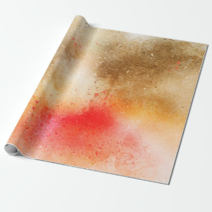 Papel De Presente Coloração d'água abstrato de arte em segundo pl