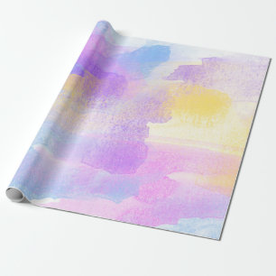 Papel De Presente Coloração d'água abstrato de arte em segundo pl