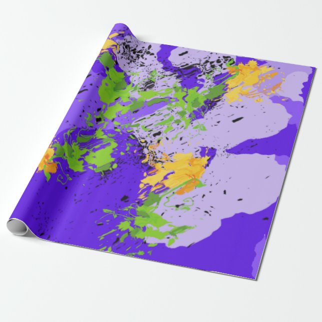 Papel De Presente Colorful abstract energy wave (Desenrolado)