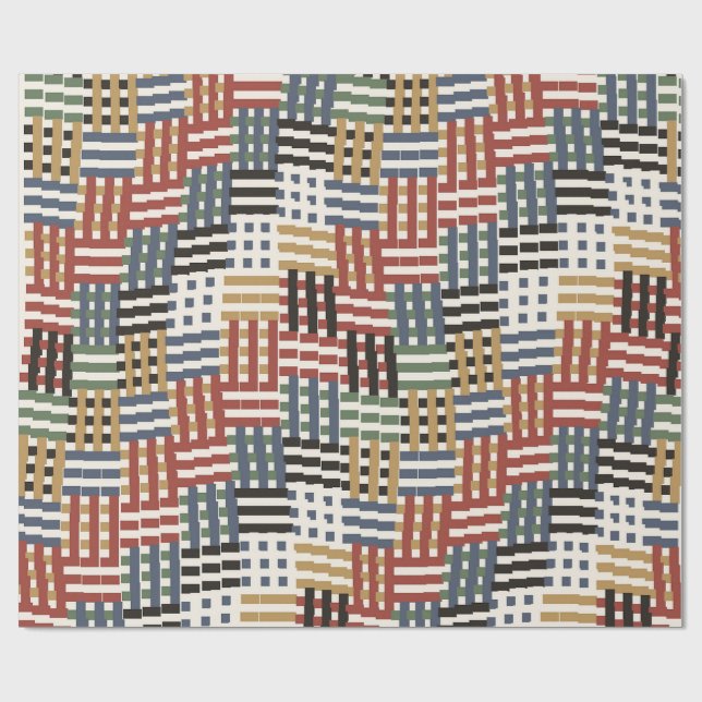 Papel De Presente Colorful Art Nouveau Pattern  (Aberto)