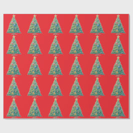 Papel De Presente Colorful Christmas Tree