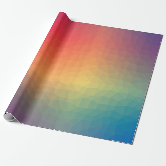 Papel De Presente Colorful rainbow gradient geometric (Desenrolado)