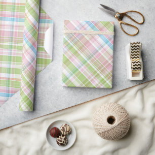 Papel De Presente Colorful Retro Chic Clan Tartan Plaid Pattern