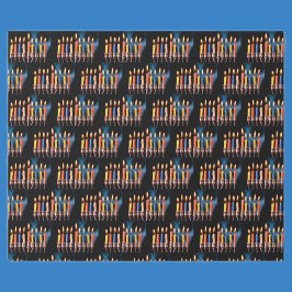 Papel De Presente 🕎 Colorida Hanukkah Menorah