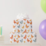 Papel De Presente Colorida Watercolor Chickhouse Farmhouse Whimsy<br><div class="desc">Enrole seus presentes no charme da fazenda com este plástico colorido de galinha! Com uma mistura divertida de galinhas, galos e pintinhos peludos em tons modernos e macios, este papel laminado traz um toque alegre a qualquer momento. O olhar desenhado à mão e o layout caprichoso fazem dele uma escolha...</div>