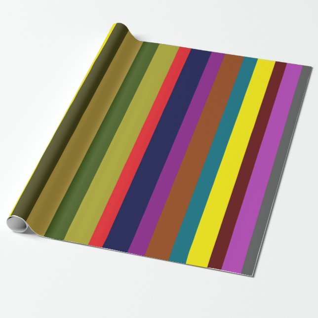 Papel De Presente Colorido listrado (Desenrolado)
