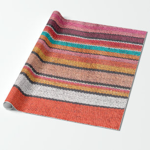 Papel De Presente Colorido mexicano, ao estilo peruano, a superfíci