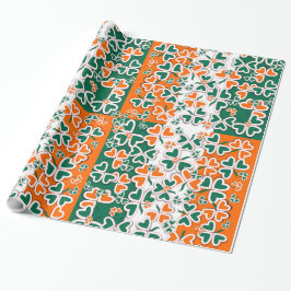 Papel De Presente Colorir Art Deco Irish Shamrock