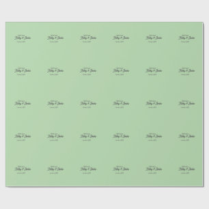 Papel De Presente Com amor adicione o nome do casal casamento simple