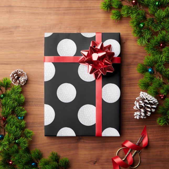 Papel De Presente Coma papel de moldagem de golfe no sono (Presente de Natal)