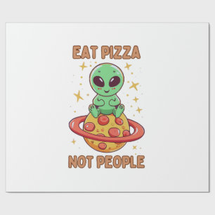 Papel De Presente Coma pizza não pessoas