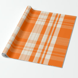 Papel De Presente Combinação Única e Deslumbrante de Laranja e Creme