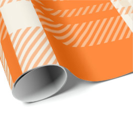 Papel De Presente Combinação Única e Deslumbrante de Laranja e Creme