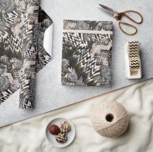 Papel De Presente Combinado, étnico, Africano .