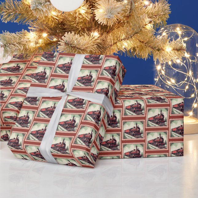 Papel De Presente Comboio festivo de Natal (Feriados)