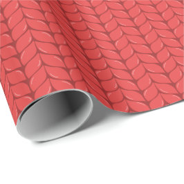Papel De Presente Comfy Cozy Knit Sweater Wrapping Paper - Red