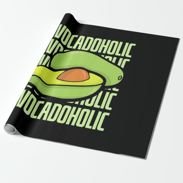 Papel De Presente Comida de Fruta Avocado (Desenrolado)