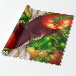 Papel De Presente Comidas de vegetais e plantas aromáticas naturais<br><div class="desc">Papel de empacotamento</div>