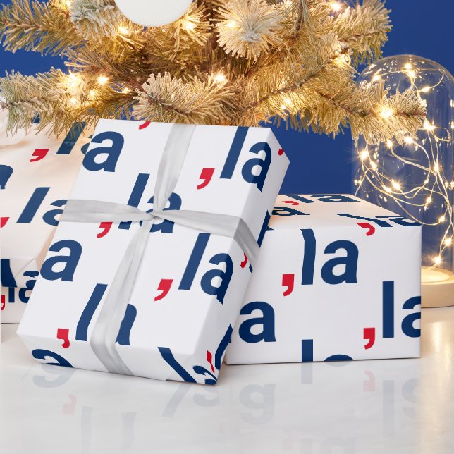 Papel De Presente Comma La kamala pronúncia engraçada patriótica (Feriados)