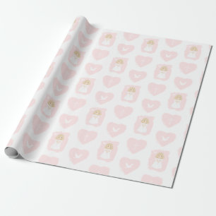 Papel De Presente Communion Dove Blonde Girl