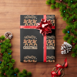 Papel De Presente Como está Natal Cowboy Gingerbread Ocidental Natal