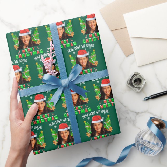 Papel De Presente Como ousamos Falar Feliz Natal Kamala Harris (Presentear)