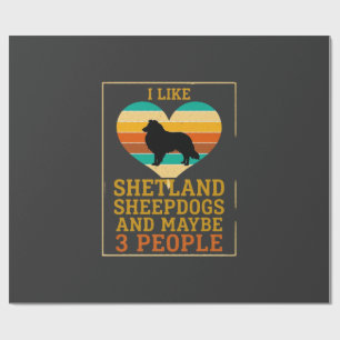 Papel De Presente Como Pastores de Shetland Talvez as Pessoas tenham