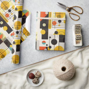 Papel De Presente Composição de formas geométricas coloridas