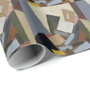 Papel De Presente Composição de Obra de Arte Abstrata