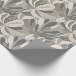 Papel De Presente Composição Floral em Gouache Abstrata