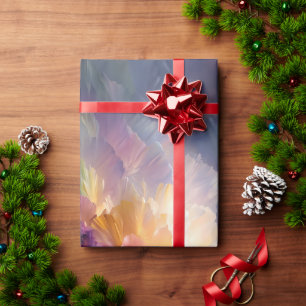 Papel De Presente Composição floral pastel abstrata brilhante