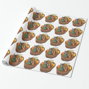 Papel De Presente Comprar cesto com frutas e produtos hortícolas com