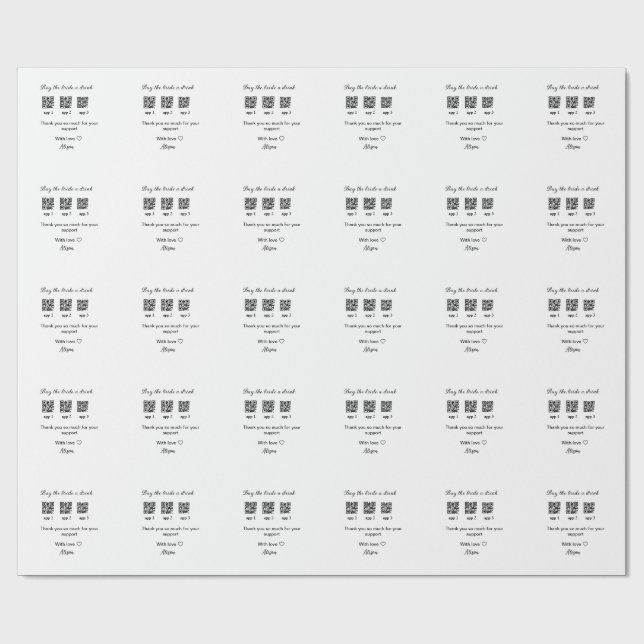 Papel De Presente comprar noiva de uma bebida digitalização obrigado (Aberto)