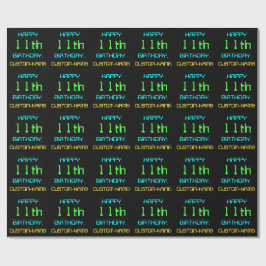 Papel De Presente Computação digital divertida - Foi um 11 de aniver