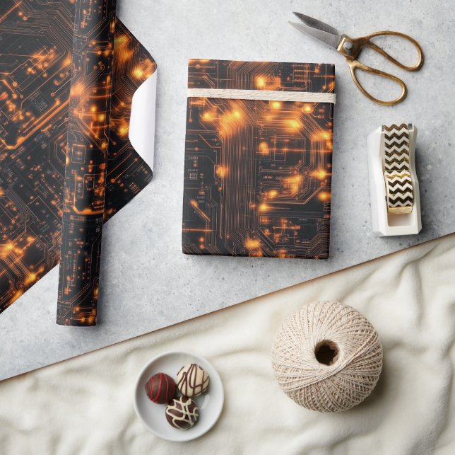 Papel De Presente Computador e Eletrônicos (Artesanato)