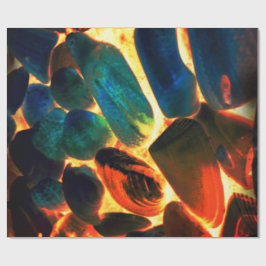 Papel De Presente Concha de ostras do mar em lava vulcânica ou membr