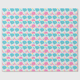 Papel De Presente Conchas Marinhas