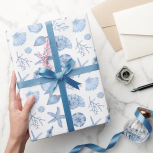 Papel De Presente Conchas marinhas