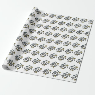 Papel De Presente Conchas marítimas tropicais