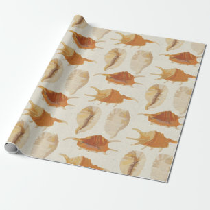 Papel De Presente Conchas Texturizadas
