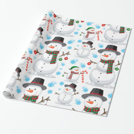Papel De Presente Condecoração de Natal de Snowman