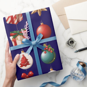 Papel De Presente Condecorações de Natal modernas